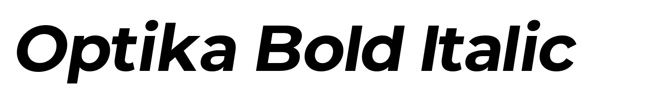 Optika Bold Italic